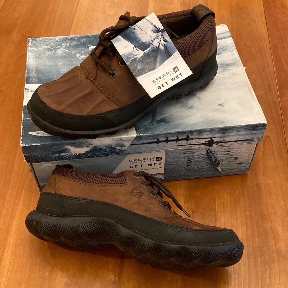 Sperry Men's 4 Eye Brown Waterproof Shoes